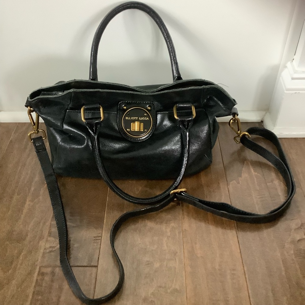 Elliott Lucca Black Leather Handbag